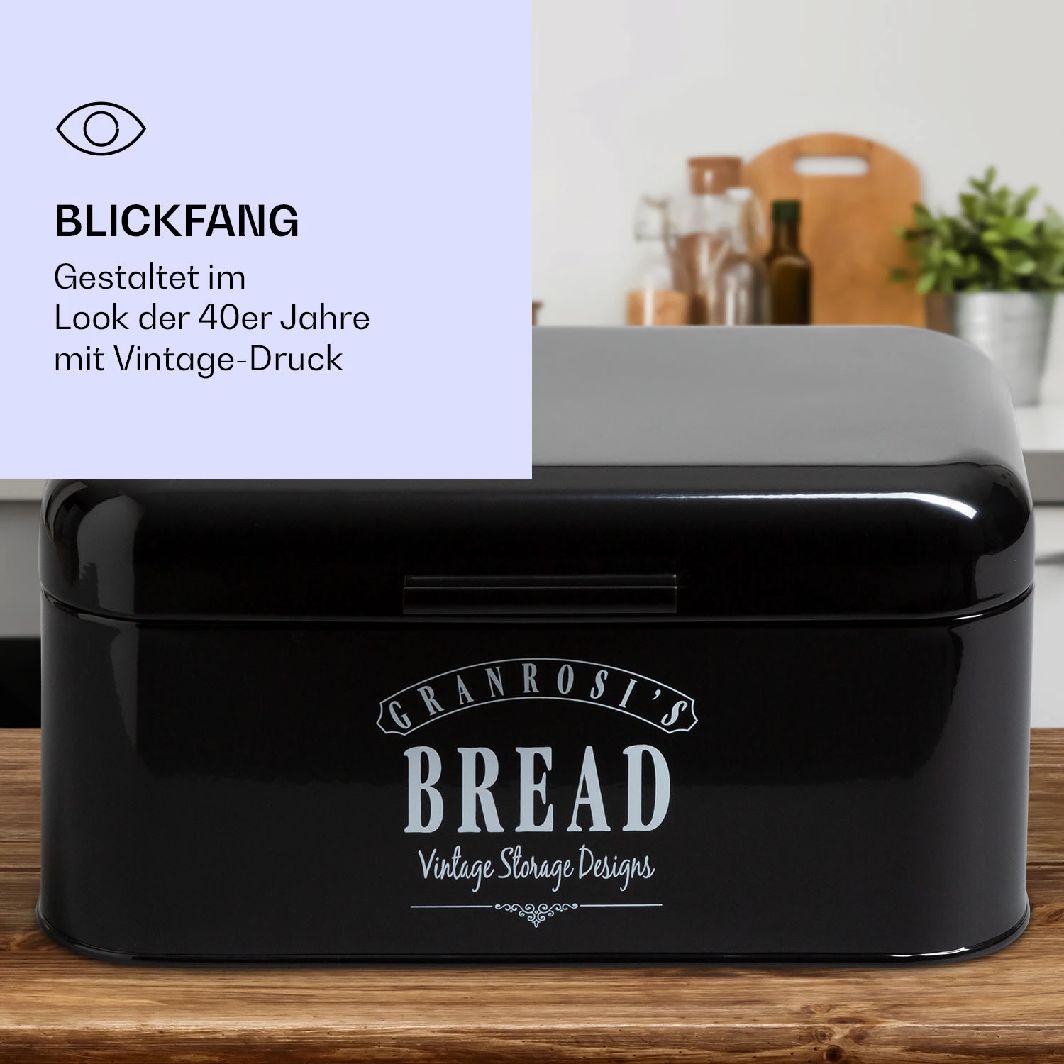 Delaware Brotkasten Metall 30 X 16 X 20,5 Cm Klappdeckel Lüftungslöcher 4 Delaware Brotkasten Metall 30 X 16 X 20,5 Cm Klappdeckel Lüftungslöcher – Bild 4