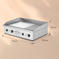 Grillmeile 4400 Elektrogrill Plancha 2x2200W Grillplatte Edelstahl 15 Grillmeile 4400 Elektrogrill Plancha 2x2200W Grillplatte Edelstahl -Haushaltsgerätegeschäft 10039915 yy 0008 dimensions
