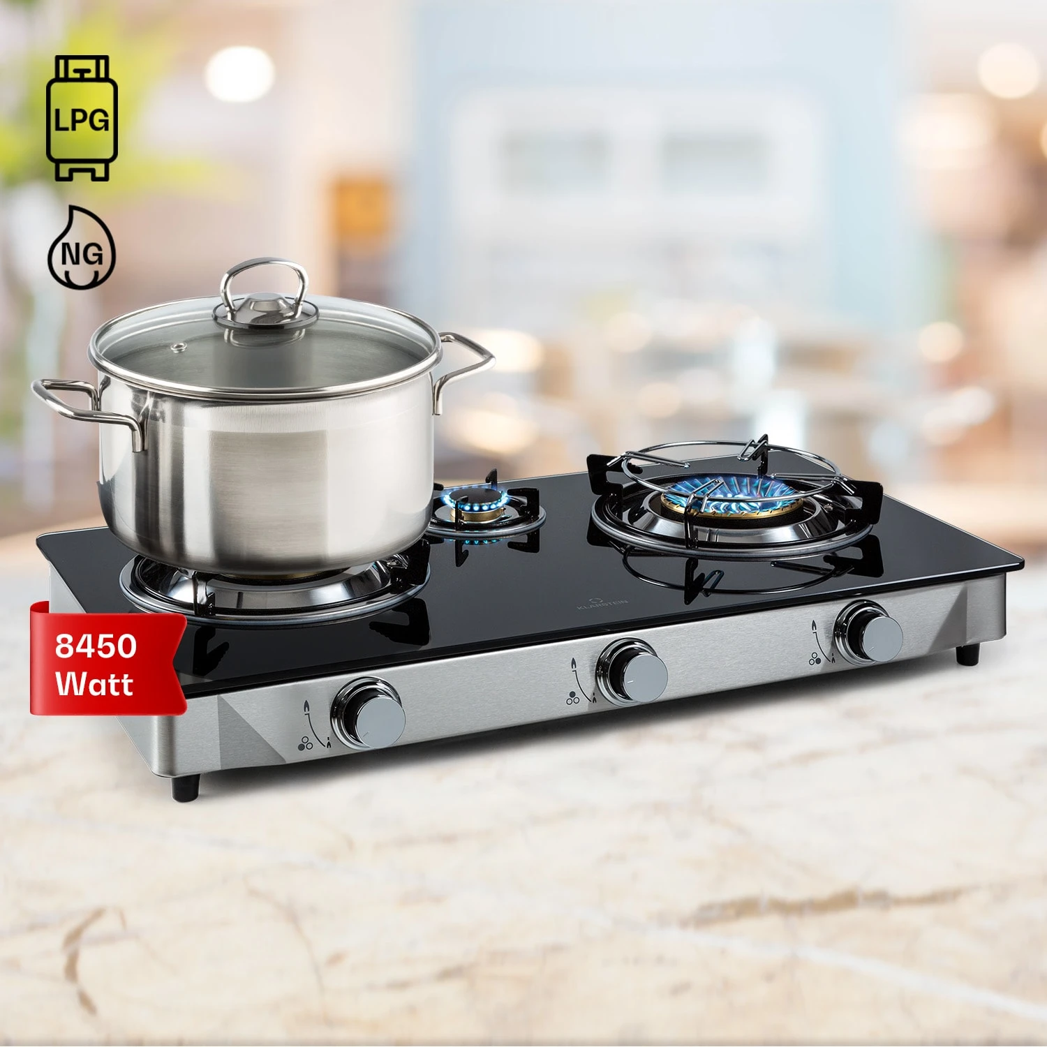 Barzona 3 Campingkocher 3 Brenner 3,4 KW & 0,75 KW & 4,3 KW Glasplatte & Edelstahlgehäuse 1 Barzona 3 Campingkocher 3 Brenner 3,4 KW & 0,75 KW & 4,3 KW Glasplatte & Edelstahlgehäuse