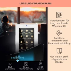 Shiraz 18 Slim Uno Weinkühlschrank 50l 18Fl Touch-Bedienfeld 5-18°C 11 Shiraz 18 Slim Uno Weinkühlschrank 50l 18Fl Touch-Bedienfeld 5-18°C -Haushaltsgerätegeschäft 10040215 de 0004 usp