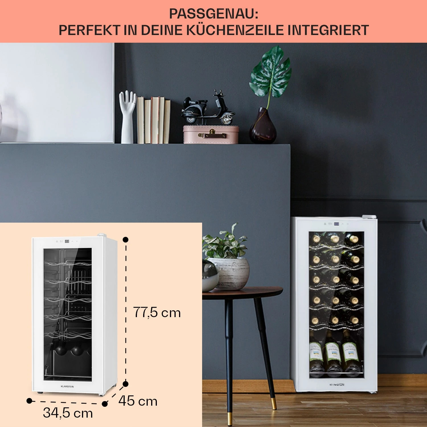 Shiraz 18 Slim Uno Weinkühlschrank 50l 18Fl Touch-Bedienfeld 5-18°C 6 Shiraz 18 Slim Uno Weinkühlschrank 50l 18Fl Touch-Bedienfeld 5-18°C – Bild 6