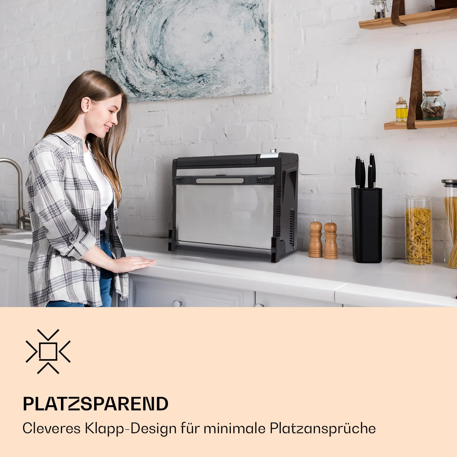 Vita-Crisp Heißluftfritteuse 1700W 10L 8 Funktionen Platzsparend 3 Vita-Crisp Heißluftfritteuse 1700W 10L 8 Funktionen Platzsparend – Bild 3