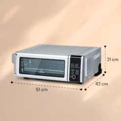 Vita-Crisp Heißluftfritteuse 1700W 10L 8 Funktionen Platzsparend 13 Vita-Crisp Heißluftfritteuse 1700W 10L 8 Funktionen Platzsparend -Haushaltsgerätegeschäft 10040224 yy 0007 dimensions