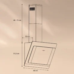 Aurora 60 Smart Dunstabzugshaube 550 M³/h 60cm Kopffrei Ambiente-Licht EEC A++ 14 Aurora 60 Smart Dunstabzugshaube 550 M³/h 60cm Kopffrei Ambiente-Licht EEC A++ -Haushaltsgerätegeschäft 10040235 yy 0007 dimensions