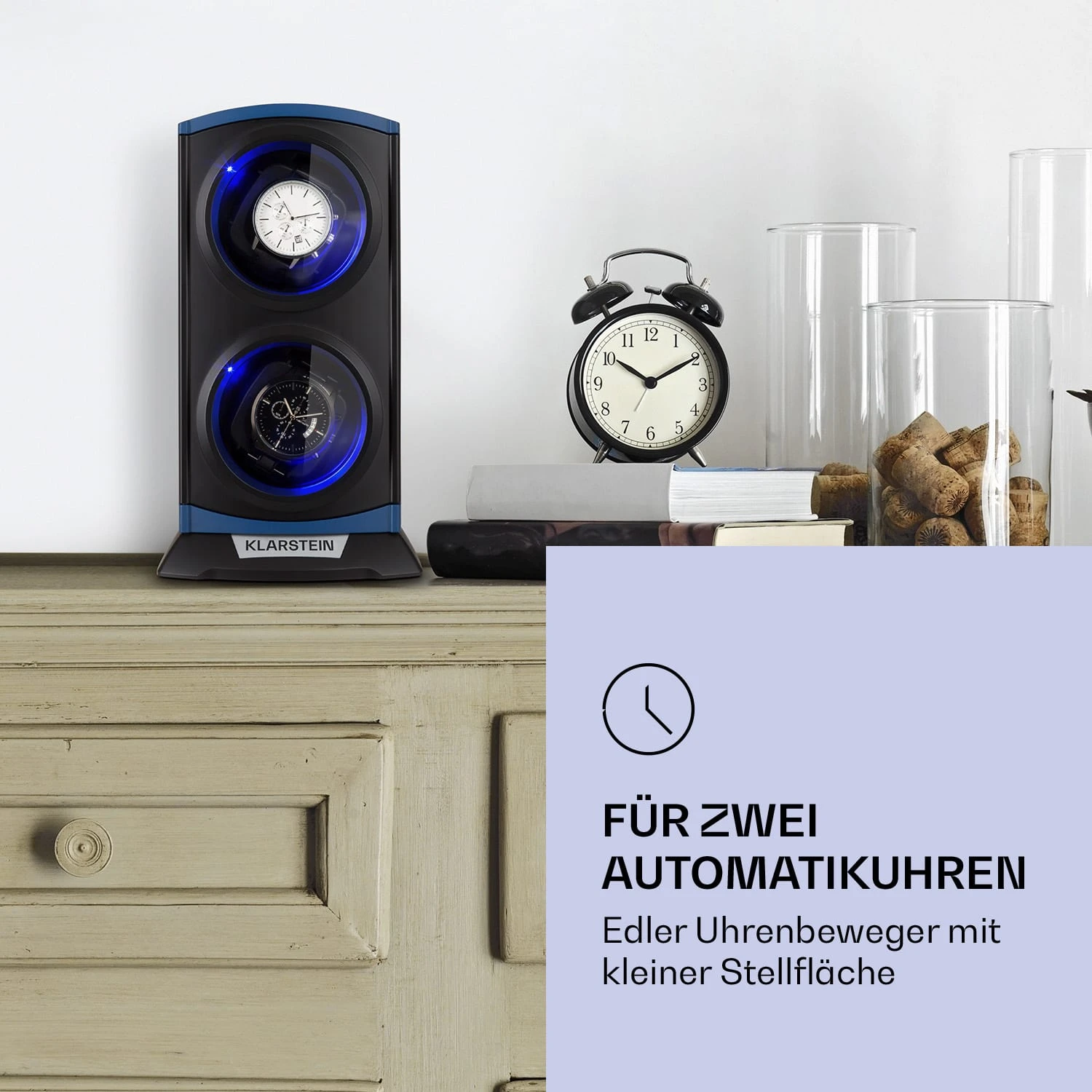 St. Gallen Premium Uhrenbeweger 2 Uhren 4 Geschwindigkeiten 2 St. Gallen Premium Uhrenbeweger 2 Uhren 4 Geschwindigkeiten – Bild 2