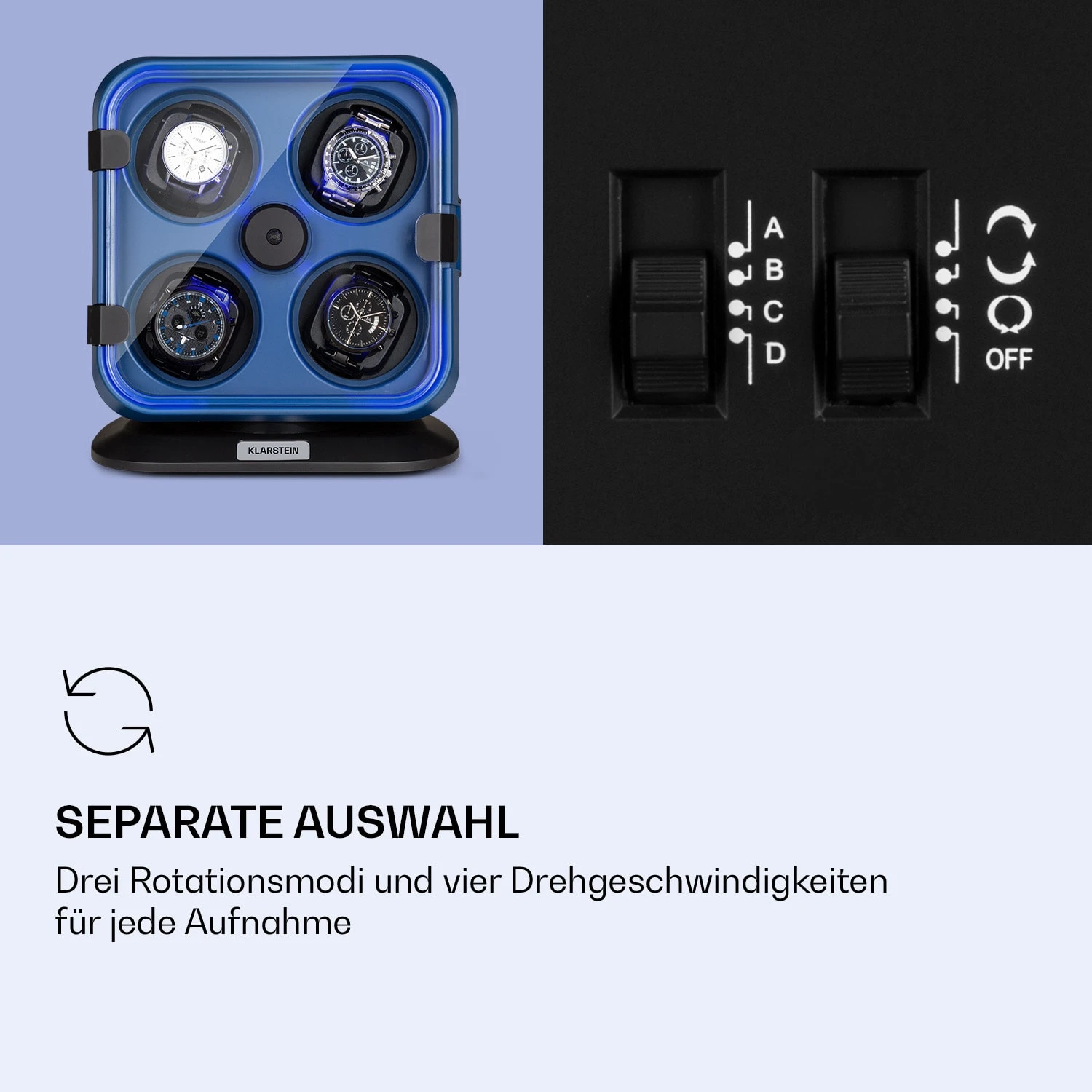 Clover Uhrenbeweger 4 Uhren 3 Rotationen 4 Geschwindigkeiten LED 4 Clover Uhrenbeweger 4 Uhren 3 Rotationen 4 Geschwindigkeiten LED – Bild 4