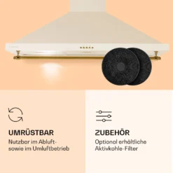 Montblanc 90 Dunstabzugshaube 610m³/h 165W 2x1,5W LED Reling 11 Montblanc 90 Dunstabzugshaube 610m³/h 165W 2x1,5W LED Reling -Haushaltsgerätegeschäft 10040265 de 0005 logo