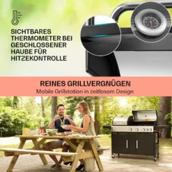 Kingsville 4.1 Kombigrill Gas + Kohle 13,7 KW 4+1 Brenner -Haushaltsgerätegeschäft 10040271 de 0004 usp