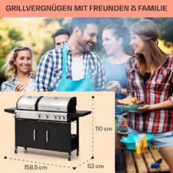 Kingsville 4.1 Kombigrill Gas + Kohle 13,7 KW 4+1 Brenner -Haushaltsgerätegeschäft 10040271 de 0007 usp