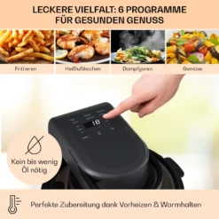Vendure Heißluftfritteuse Mit Dampffunktion 1250W 5 Liter 6 Programme 10 Vendure Heißluftfritteuse Mit Dampffunktion 1250W 5 Liter 6 Programme -Haushaltsgerätegeschäft 10040278 de 0004 usp
