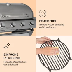 Lucifer 4 Gasgrill 4 X 3,6 KW Brenner 69x45cm Grill Edelstahl Mobil 14 Lucifer 4 Gasgrill 4 X 3,6 KW Brenner 69x45cm Grill Edelstahl Mobil -Haushaltsgerätegeschäft 10040281 de 0007 logo