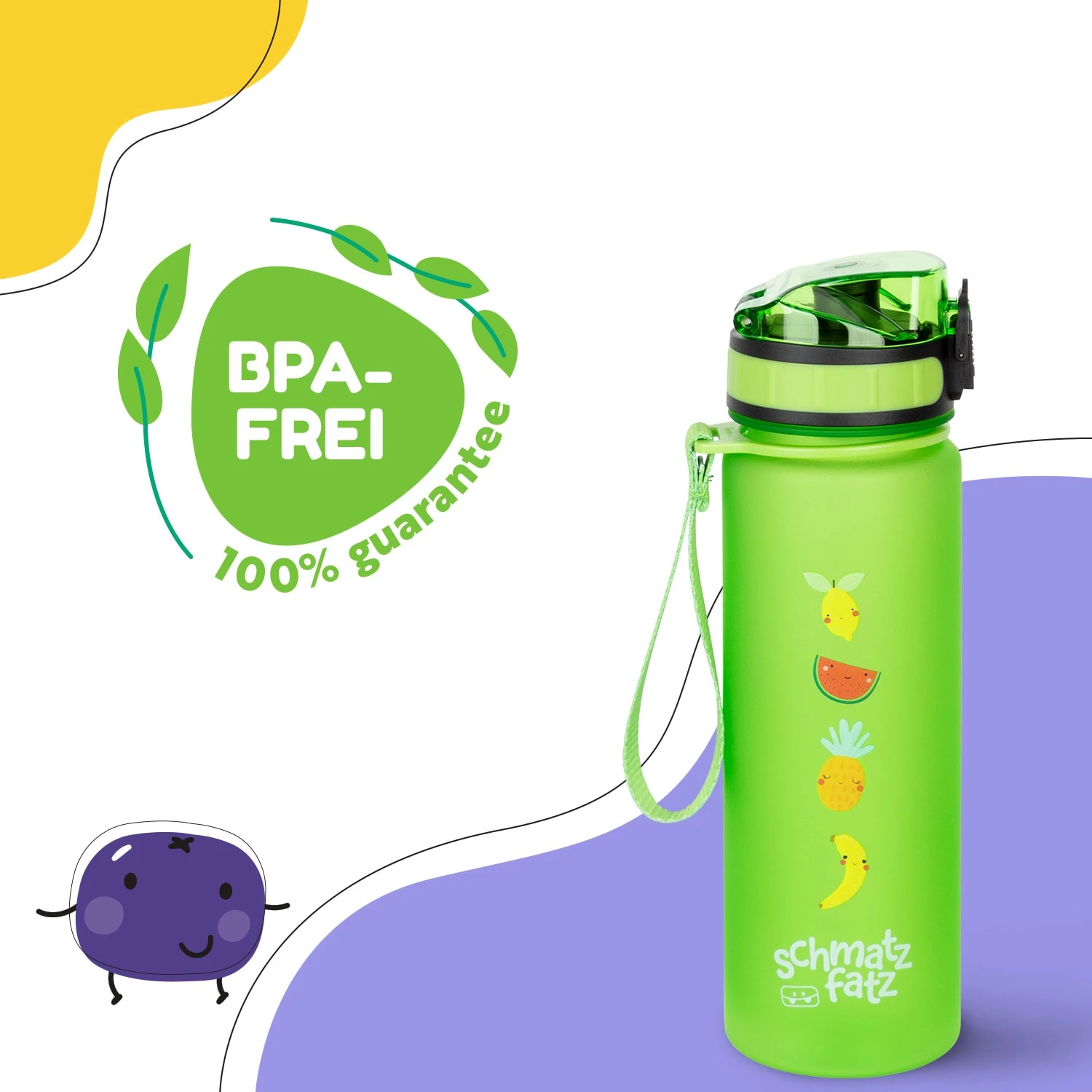 Schmatzfatz Trinkflasche Sportflasche 500 Ml 24 Cm Tritan 2 Schmatzfatz Trinkflasche Sportflasche 500 Ml 24 Cm Tritan – Bild 2