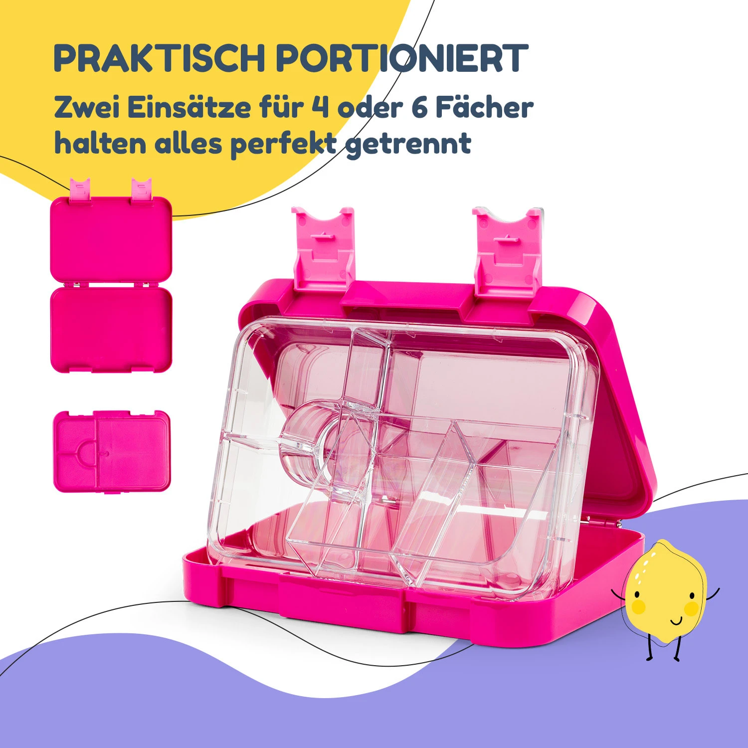 Junior Lunchbox 6 Fächer 21,3 X 15 X 4,5 Cm (BxHxT) BPA-frei 4 Junior Lunchbox 6 Fächer 21,3 X 15 X 4,5 Cm (BxHxT) BPA-frei – Bild 4
