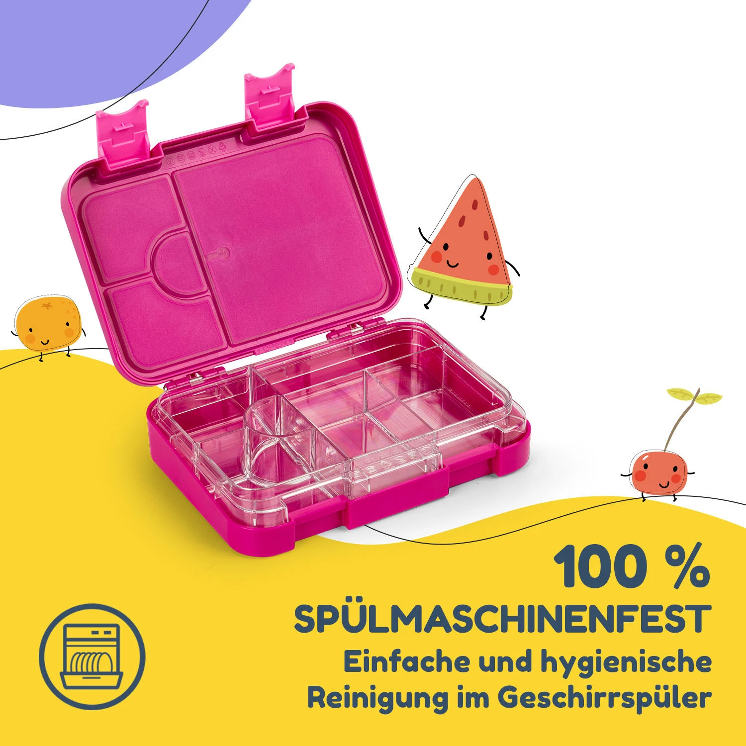 Junior Lunchbox 6 Fächer 21,3 X 15 X 4,5 Cm (BxHxT) BPA-frei 5 Junior Lunchbox 6 Fächer 21,3 X 15 X 4,5 Cm (BxHxT) BPA-frei – Bild 5