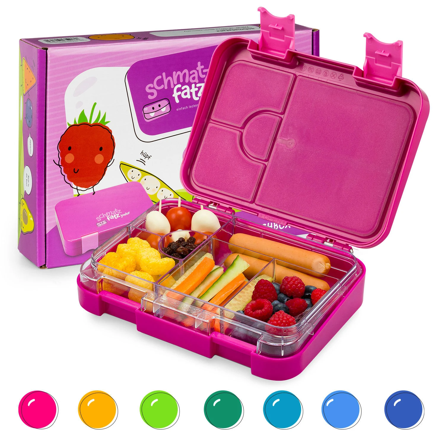 Junior Lunchbox 6 Fächer 21,3 X 15 X 4,5 Cm (BxHxT) BPA-frei 1 Junior Lunchbox 6 Fächer 21,3 X 15 X 4,5 Cm (BxHxT) BPA-frei