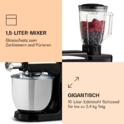 Renata Rossa Küchenmaschine 3-in-1 2000W 2,7PS 5Ltr Edelstahl BPA-frei 13 Renata Rossa Küchenmaschine 3-in-1 2000W 2,7PS 5Ltr Edelstahl BPA-frei -Haushaltsgerätegeschäft 10040500 de 0006 logo