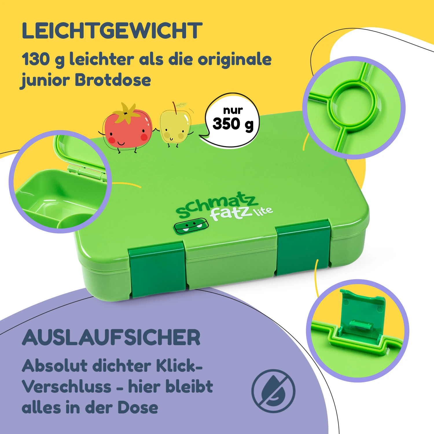Schmatzfatz By Lite Lunchbox 6 Fächer 20,8x4,5x15 Cm BPA-frei Tritan 3 Schmatzfatz By Lite Lunchbox 6 Fächer 20,8x4,5x15 Cm BPA-frei Tritan – Bild 3