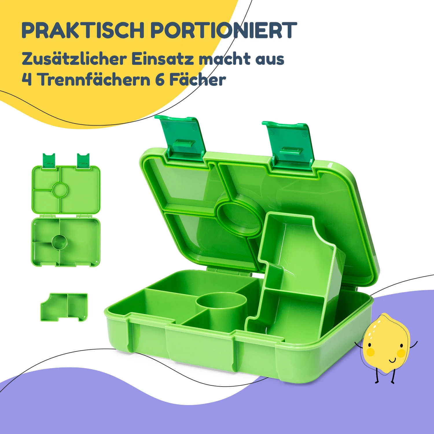 Schmatzfatz By Lite Lunchbox 6 Fächer 20,8x4,5x15 Cm BPA-frei Tritan 4 Schmatzfatz By Lite Lunchbox 6 Fächer 20,8x4,5x15 Cm BPA-frei Tritan – Bild 4