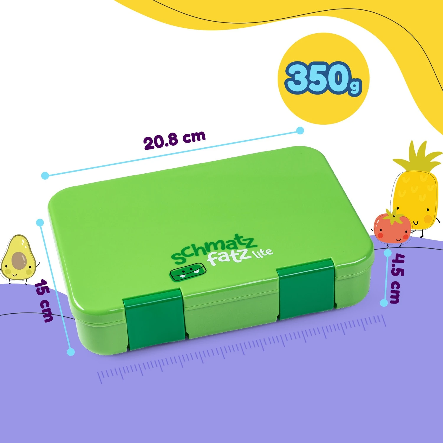 Schmatzfatz By Lite Lunchbox 6 Fächer 20,8x4,5x15 Cm BPA-frei Tritan 8 Schmatzfatz By Lite Lunchbox 6 Fächer 20,8x4,5x15 Cm BPA-frei Tritan – Bild 8