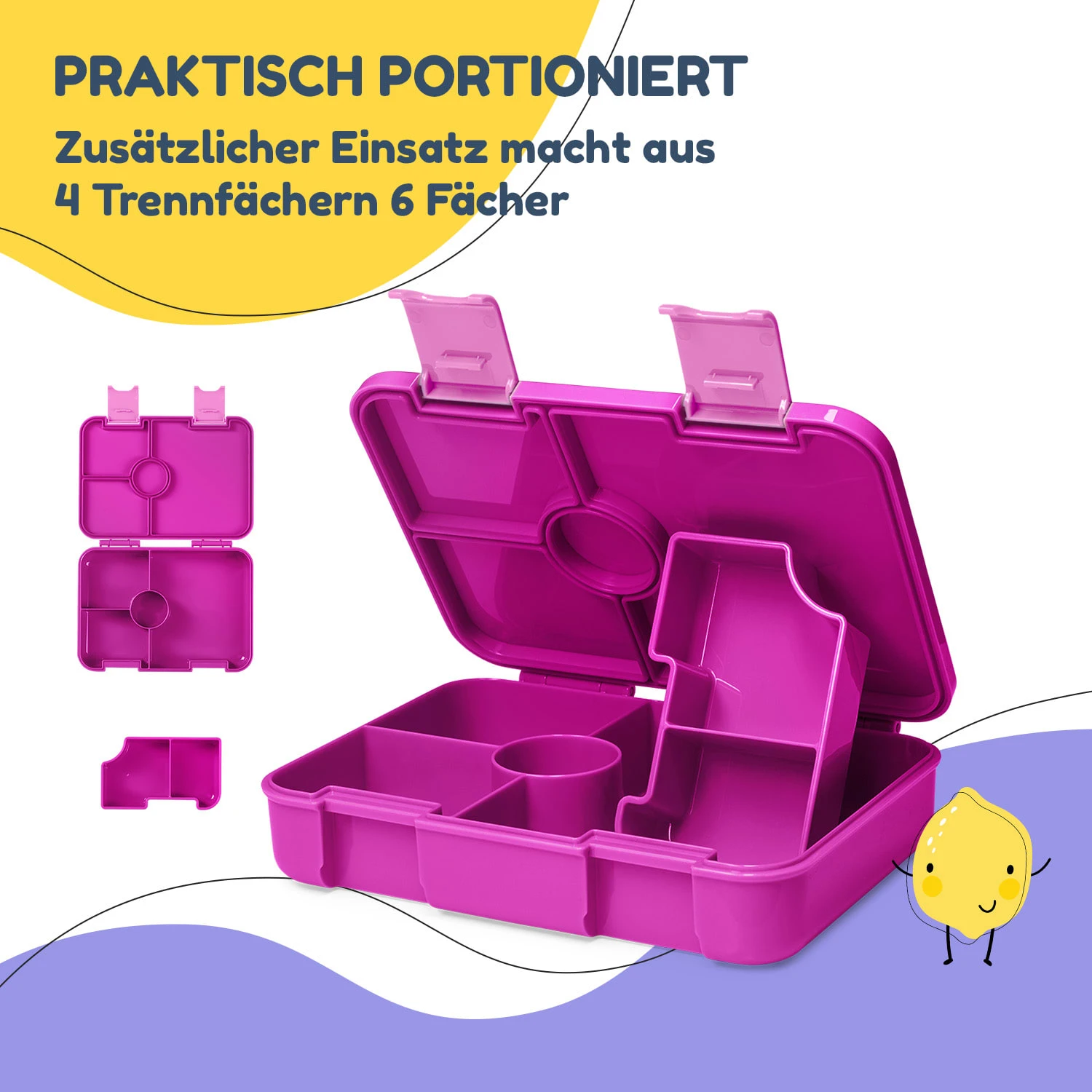 Schmatzfatz By Lite Lunchbox 6 Fächer 20,8x4,5x15 Cm BPA-frei Tritan 4 Schmatzfatz By Lite Lunchbox 6 Fächer 20,8x4,5x15 Cm BPA-frei Tritan – Bild 4