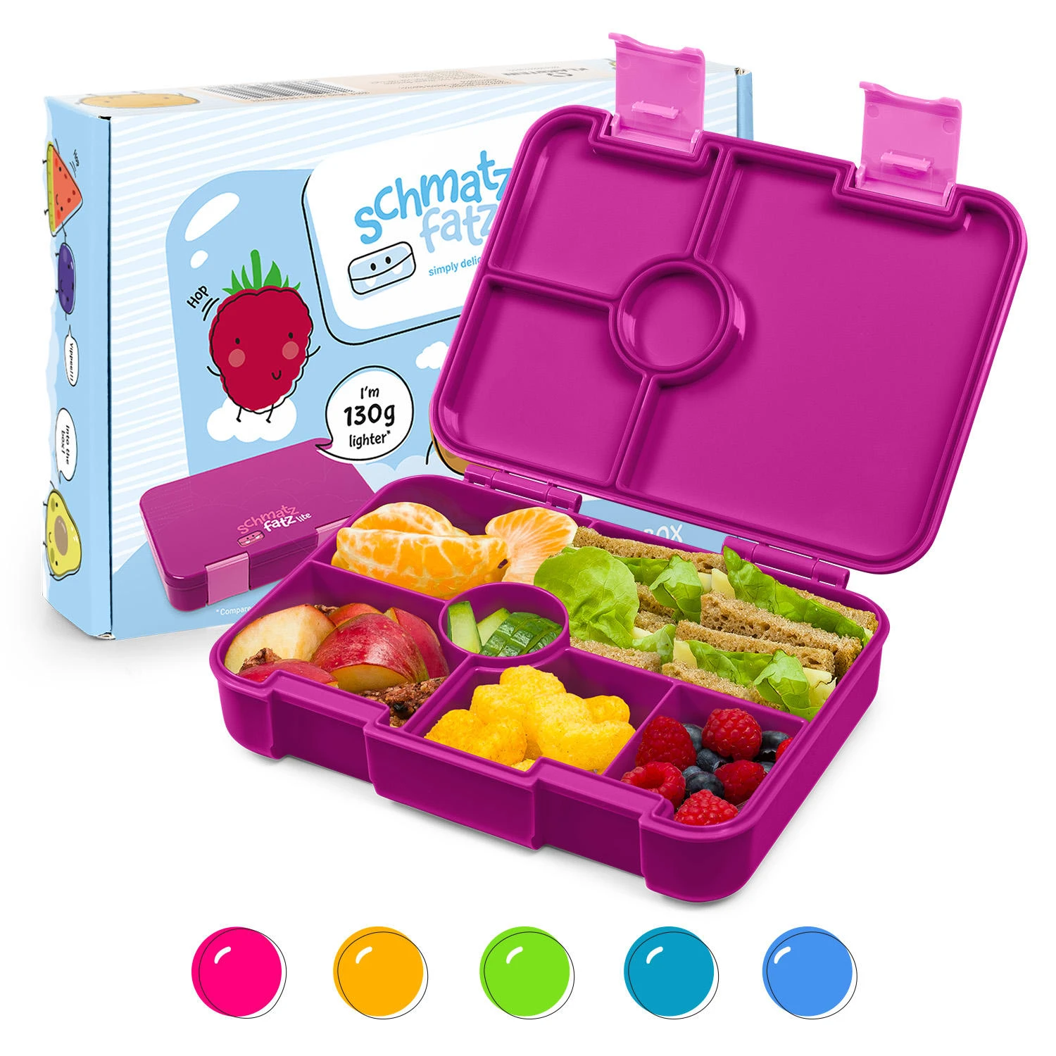 Schmatzfatz By Lite Lunchbox 6 Fächer 20,8x4,5x15 Cm BPA-frei Tritan 1 Schmatzfatz By Lite Lunchbox 6 Fächer 20,8x4,5x15 Cm BPA-frei Tritan