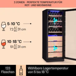 Barossa 123 Duo Weinkühlschrank 123 Fl 226 Ltr 2 Zonen Touch-Steuerung 10 Barossa 123 Duo Weinkühlschrank 123 Fl 226 Ltr 2 Zonen Touch-Steuerung -Haushaltsgerätegeschäft 10040721 de 0003 usp