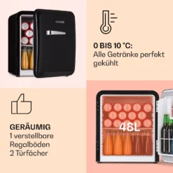 Audrey Mini Retro-Kühlschrank 48l 2 Ebenen 8 Audrey Mini Retro-Kühlschrank 48l 2 Ebenen -Haushaltsgerätegeschäft 10040738 de 0003 usp