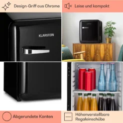 Audrey Mini Retro-Kühlschrank 48l 2 Ebenen 9 Audrey Mini Retro-Kühlschrank 48l 2 Ebenen -Haushaltsgerätegeschäft 10040738 de 0004 usp