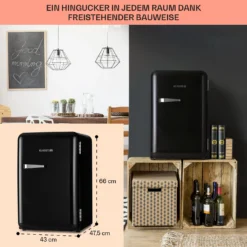Audrey Retro-Kühlschrank 70 Liter 3 Regale 2 Türfächer Innenbeleuchtung 10 Audrey Retro-Kühlschrank 70 Liter 3 Regale 2 Türfächer Innenbeleuchtung -Haushaltsgerätegeschäft 10040739 de 0005 logo