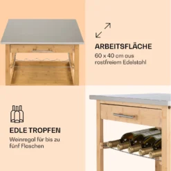 Vermont Servierwagen Küchenwagen 5 Etagen Holz Edelstahl Mobil 9 Vermont Servierwagen Küchenwagen 5 Etagen Holz Edelstahl Mobil -Haushaltsgerätegeschäft 10041119 de 0003 logo