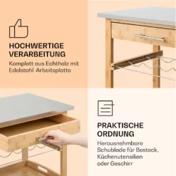 Vermont Servierwagen Küchenwagen 5 Etagen Holz Edelstahl Mobil 11 Vermont Servierwagen Küchenwagen 5 Etagen Holz Edelstahl Mobil -Haushaltsgerätegeschäft 10041119 de 0005 logo