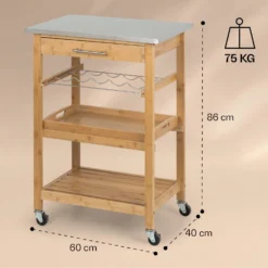 Vermont Servierwagen Küchenwagen 5 Etagen Holz Edelstahl Mobil 13 Vermont Servierwagen Küchenwagen 5 Etagen Holz Edelstahl Mobil -Haushaltsgerätegeschäft 10041119 yy 0007 dimensions