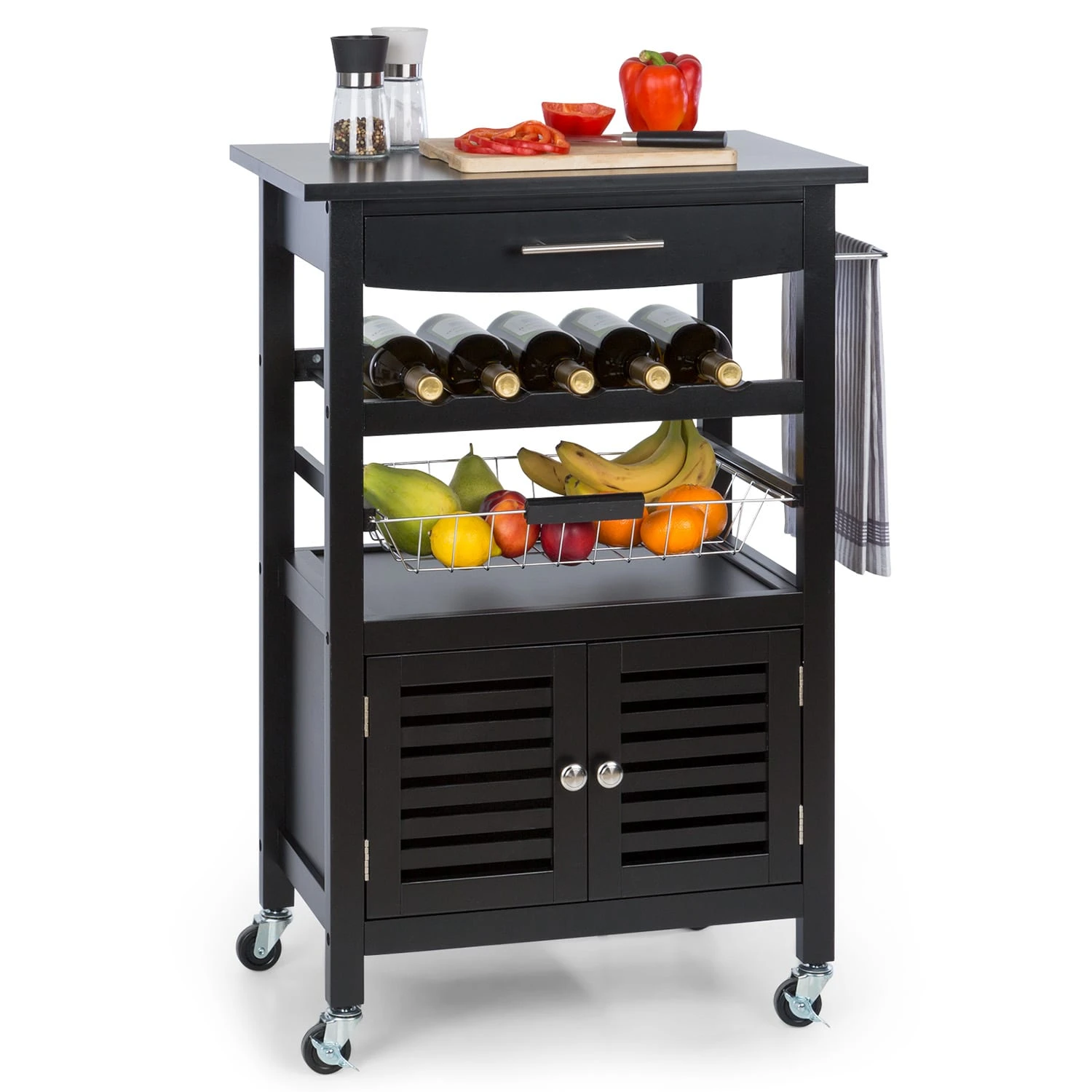 Louisiana Servierwagen Küchenwagen 5 Etagen Holz Handtuchhalter Mobil 1 Louisiana Servierwagen Küchenwagen 5 Etagen Holz Handtuchhalter Mobil