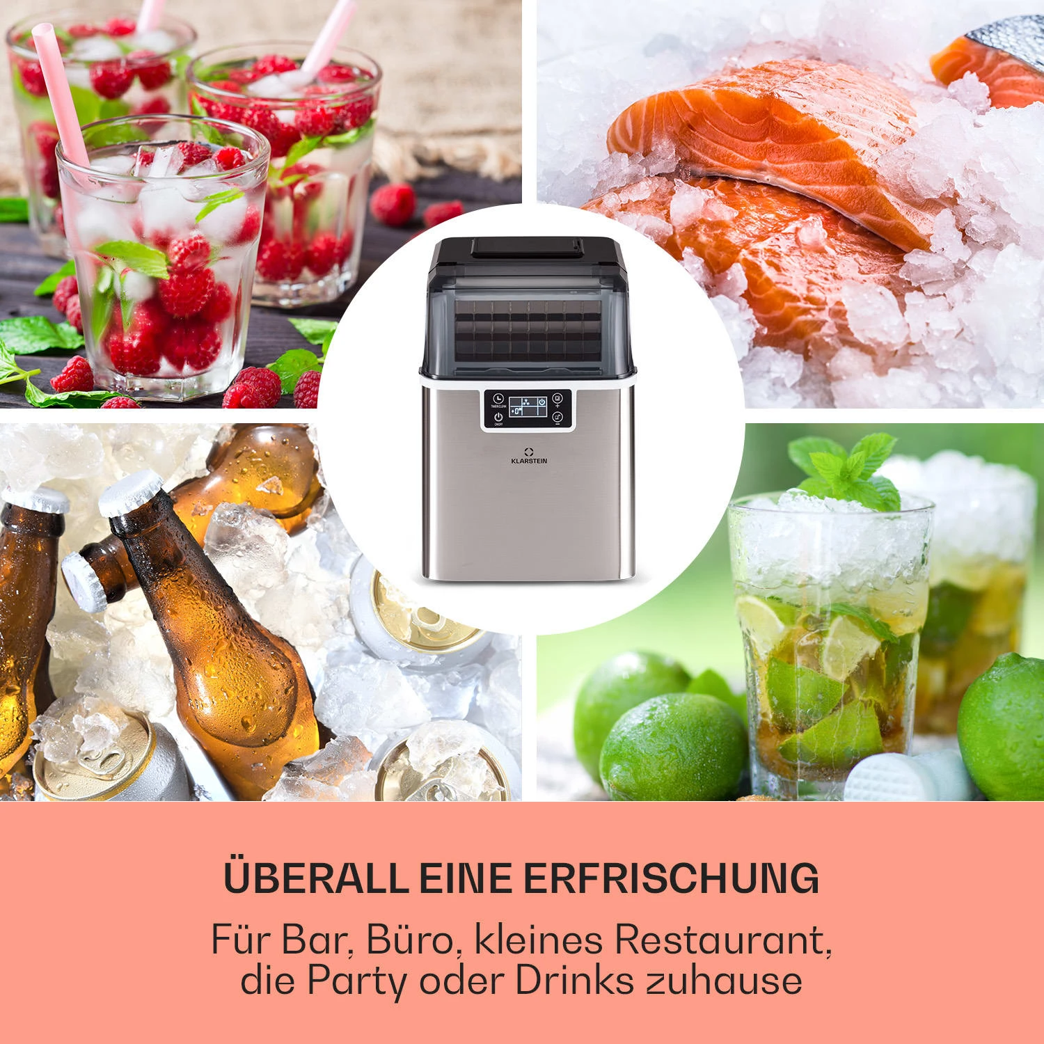 Chios Eiswürfelmaschine 20 Kg/24 H Auto-Clean 3,2-Liter Wassertank 3 Chios Eiswürfelmaschine 20 Kg/24 H Auto-Clean 3,2-Liter Wassertank – Bild 3
