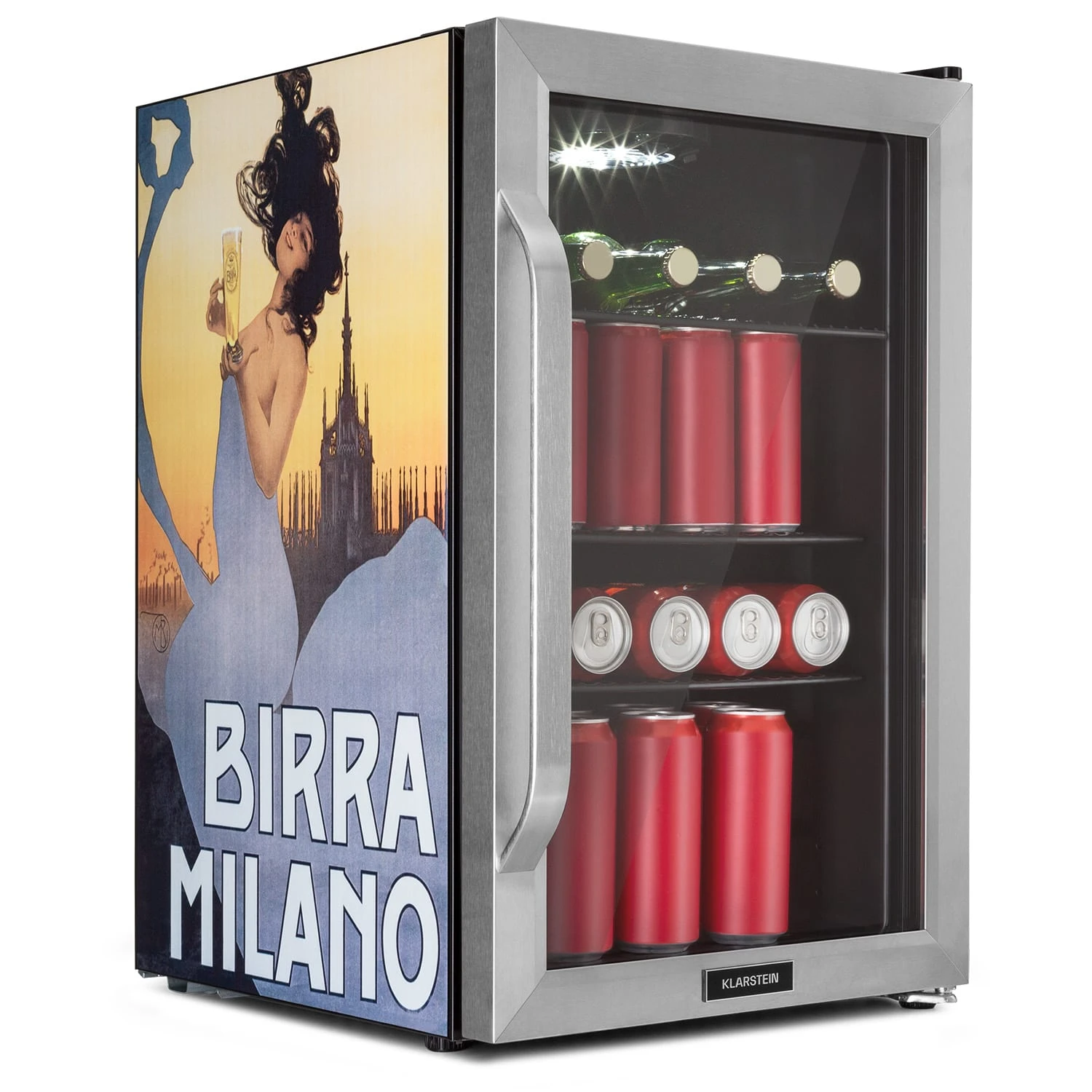 Beersafe 70 Birra Milano Edition Kühlschrank 70 Liter 3 Böden Panoramaglastür Edelstahl 1 Beersafe 70 Birra Milano Edition Kühlschrank 70 Liter 3 Böden Panoramaglastür Edelstahl