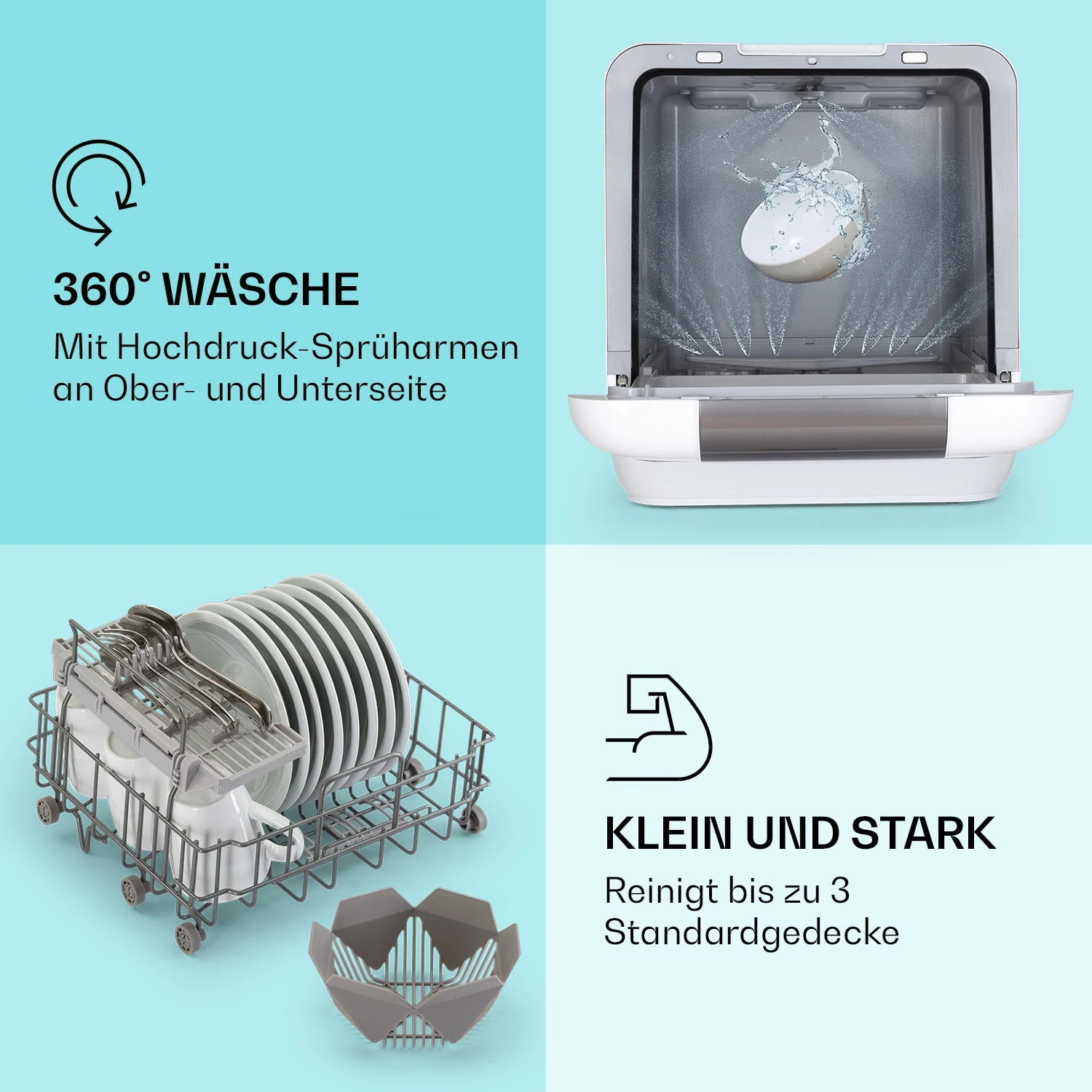 Melville 3 Geschirrspüler Freistehend Installationsfrei 3 Gedecke 5 Melville 3 Geschirrspüler Freistehend Installationsfrei 3 Gedecke – Bild 5