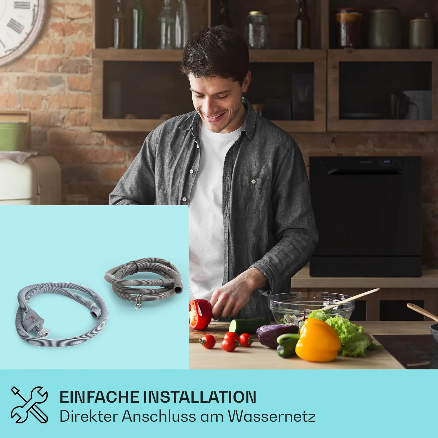 Amazonia 8 Geschirrspülmaschine 1620 Watt Für 8 Maßgedecke 49 DB Aquastop 4 Amazonia 8 Geschirrspülmaschine 1620 Watt Für 8 Maßgedecke 49 DB Aquastop – Bild 4