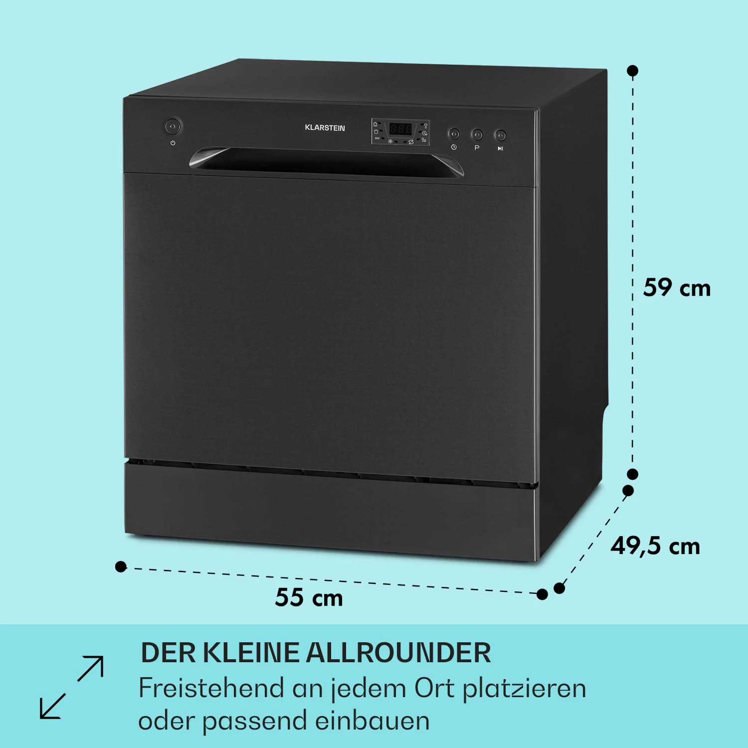 Amazonia 8 Geschirrspülmaschine 1620 Watt Für 8 Maßgedecke 49 DB Aquastop 5 Amazonia 8 Geschirrspülmaschine 1620 Watt Für 8 Maßgedecke 49 DB Aquastop – Bild 5