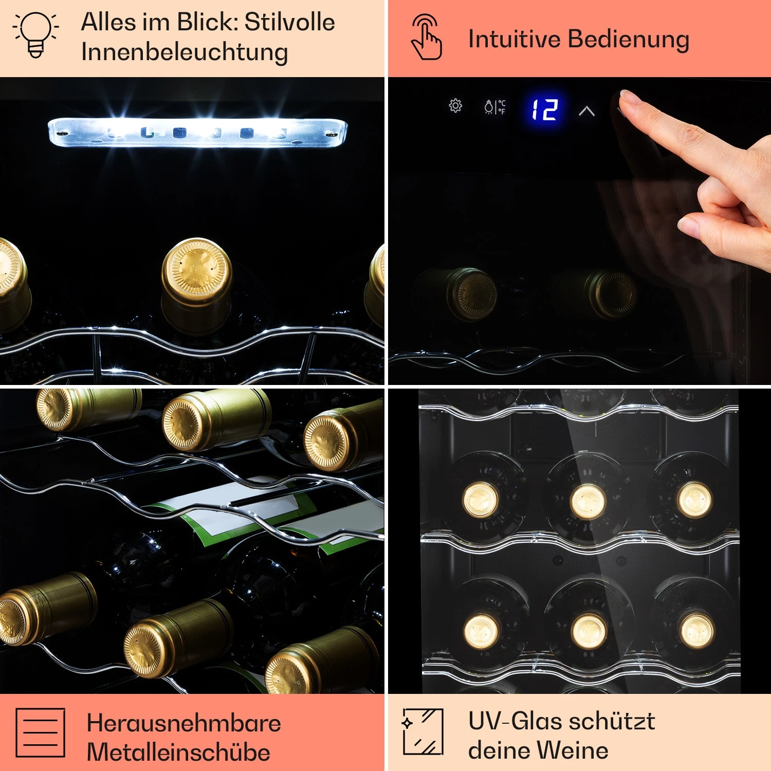 Barolo 12 Uno Weinkühlschrank 37 Ltr 12 Flaschen 11-18°C SingleZone 5 Barolo 12 Uno Weinkühlschrank 37 Ltr 12 Flaschen 11-18°C SingleZone – Bild 5