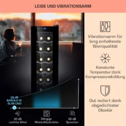 Barolo 14 Slim Uno Weinkühlschrank 46 Ltr 14 Flaschen 11-18°C SingleZone 12 Barolo 14 Slim Uno Weinkühlschrank 46 Ltr 14 Flaschen 11-18°C SingleZone -Haushaltsgerätegeschäft 10041206 de 0004 usp