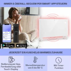 Bansin Crystal Smart Konvektions-Heizgerät 1500W 5 - 50 °C App-Steuerung 10 Bansin Crystal Smart Konvektions-Heizgerät 1500W 5 - 50 °C App-Steuerung -Haushaltsgerätegeschäft 10041210 de 0003 usp