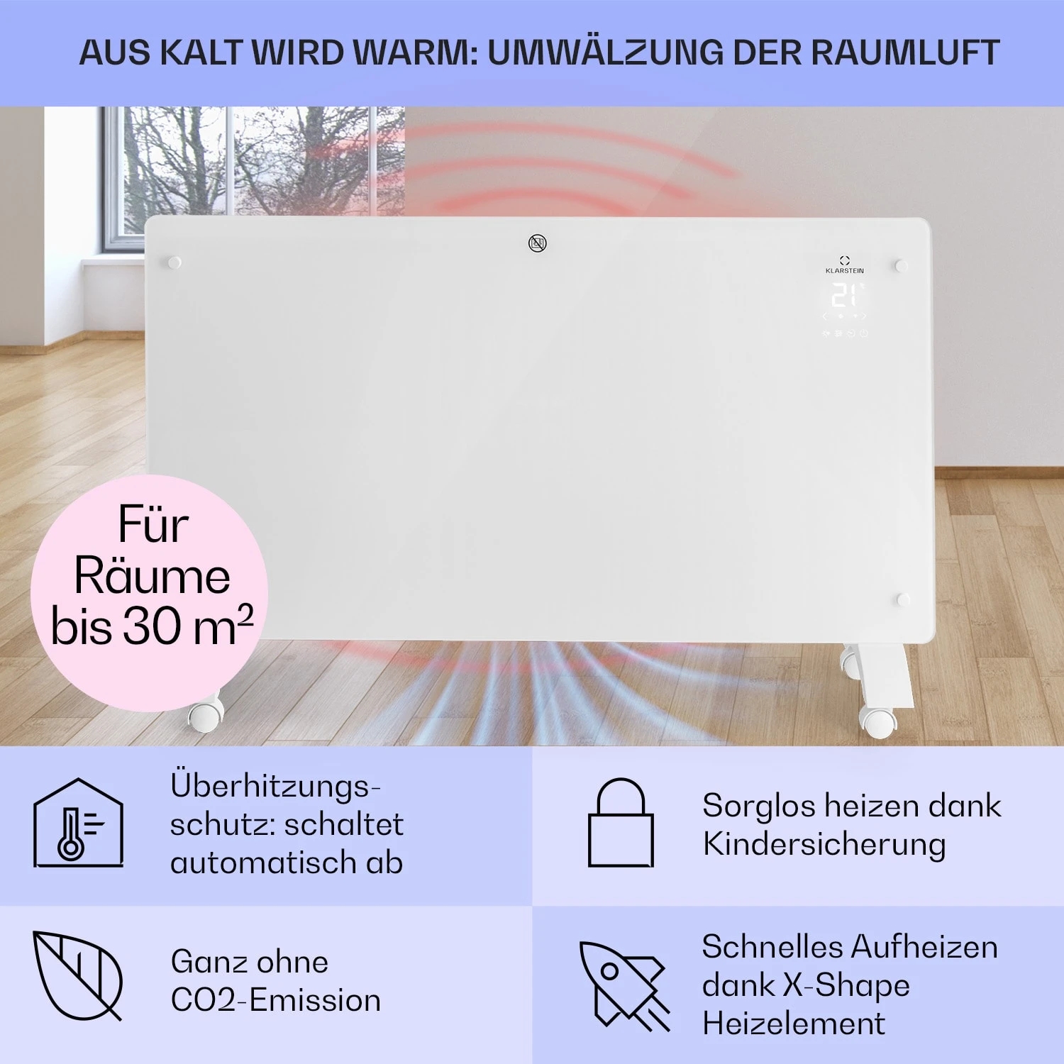 Bansin Crystal Smart Konvektions-Heizgerät 1500W 5 - 50 °C App-Steuerung 4 Bansin Crystal Smart Konvektions-Heizgerät 1500W 5 - 50 °C App-Steuerung – Bild 4
