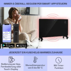 Bansin Crystal Smart Konvektions-Heizgerät 2500W 5 - 50 °C App-Steuerung 9 Bansin Crystal Smart Konvektions-Heizgerät 2500W 5 - 50 °C App-Steuerung -Haushaltsgerätegeschäft 10041211 de 0003 usp