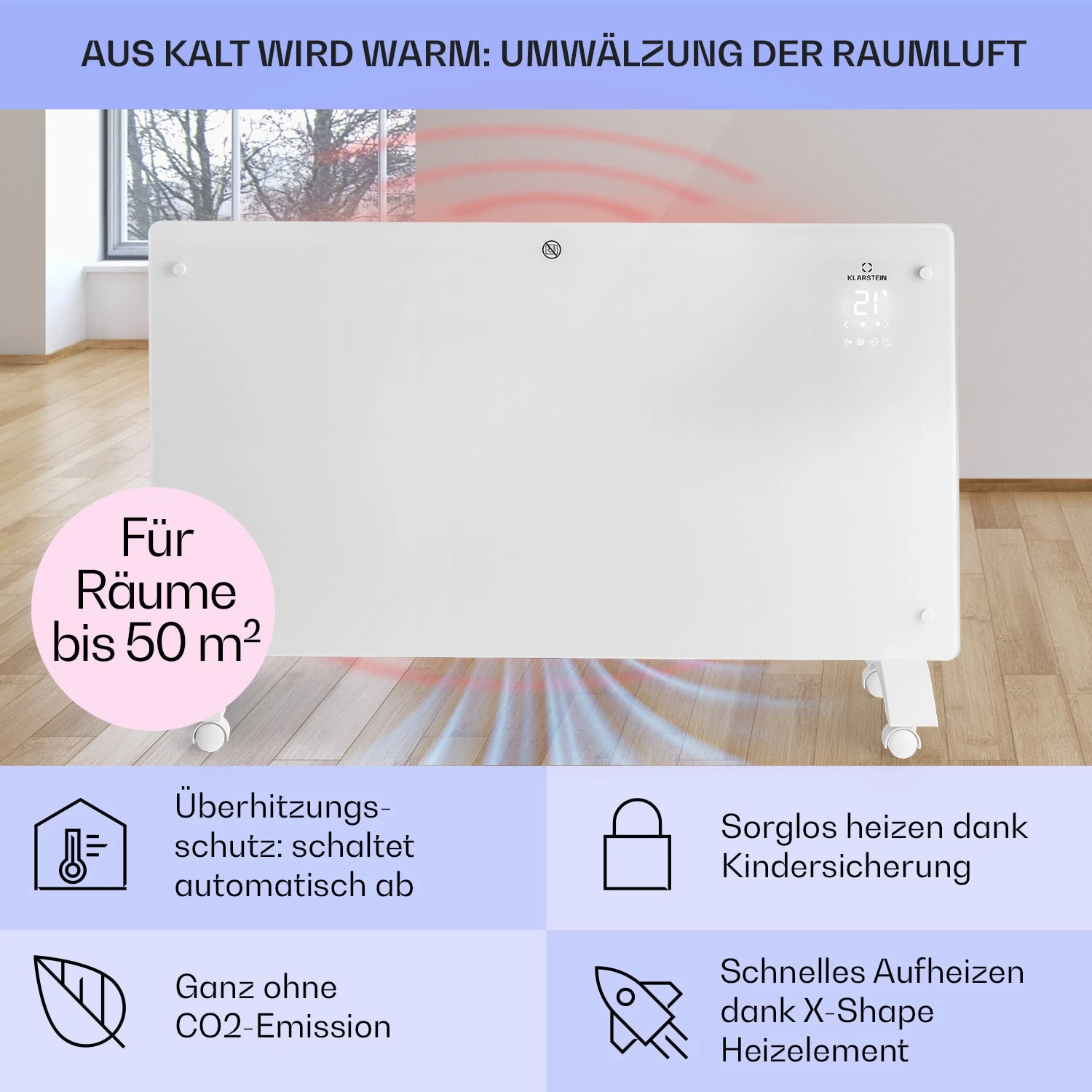 Bansin Crystal Smart Konvektions-Heizgerät 2500W 5 - 50 °C App-Steuerung 4 Bansin Crystal Smart Konvektions-Heizgerät 2500W 5 - 50 °C App-Steuerung – Bild 4