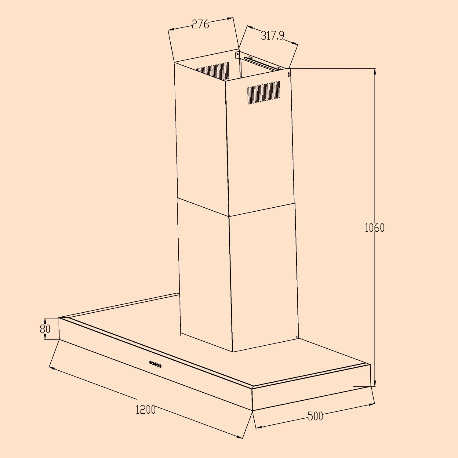 Limelight Dunstabzugshaube 120cm Wandhaube 570m³/h Touch 8 Limelight Dunstabzugshaube 120cm Wandhaube 570m³/h Touch – Bild 8