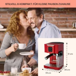 BellaVita Kaffeemaschine 3-in-1 1450 W 20 Bar Milchschäumer -Haushaltsgerätegeschäft 10041240 de 0005 usp