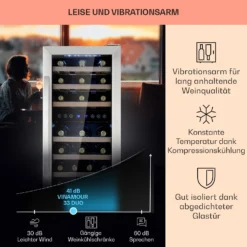 Vinamour 33 Duo Weinkühlschrank 2 Zonen 89 L / 33 Flaschen 5-18°C Touch -Haushaltsgerätegeschäft 10041311 de 0004 logo