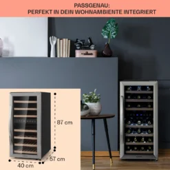 Vinamour 33 Duo Weinkühlschrank 2 Zonen 89 L / 33 Flaschen 5-18°C Touch -Haushaltsgerätegeschäft 10041311 de 0006 logo