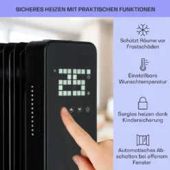 Sanford Smart Ölradiator 2500 W Leistung Wochentimer LED-Display Touch-Panel Klarstein-App 9 Sanford Smart Ölradiator 2500 W Leistung Wochentimer LED-Display Touch-Panel Klarstein-App -Haushaltsgerätegeschäft 10041358 de 0004 usp