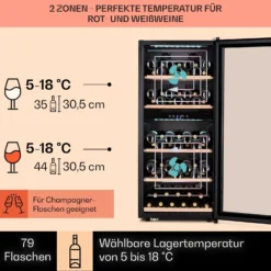 Vinamour 66 Duo Weinkühlschrank 2 Zonen 204 L/79 Flaschen 5-18°C Touch 11 Vinamour 66 Duo Weinkühlschrank 2 Zonen 204 L/79 Flaschen 5-18°C Touch -Haushaltsgerätegeschäft 10041394 de 0003 usp
